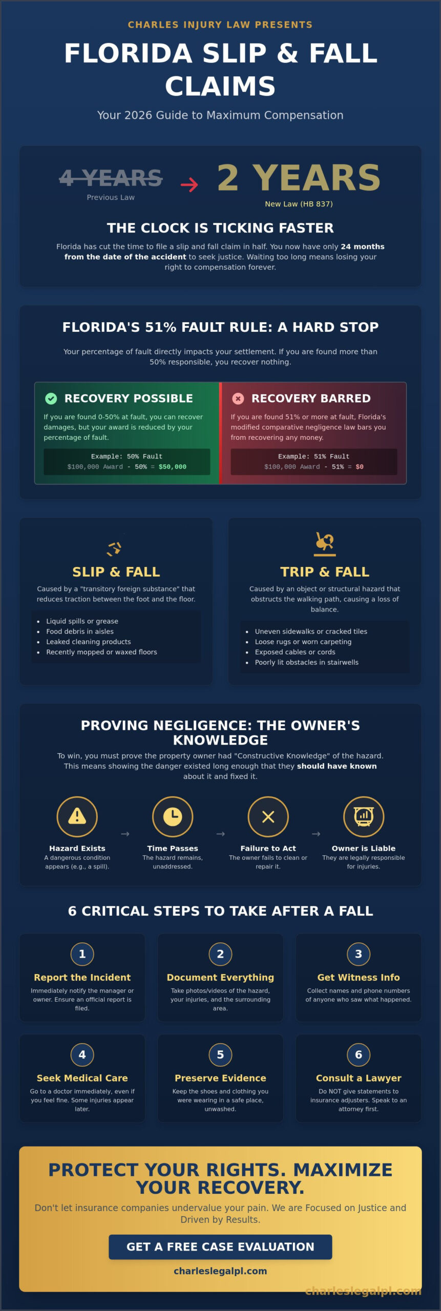 Slip and Fall Lawyer: Seeking Maximum Compensation in Florida (2026 Guide)