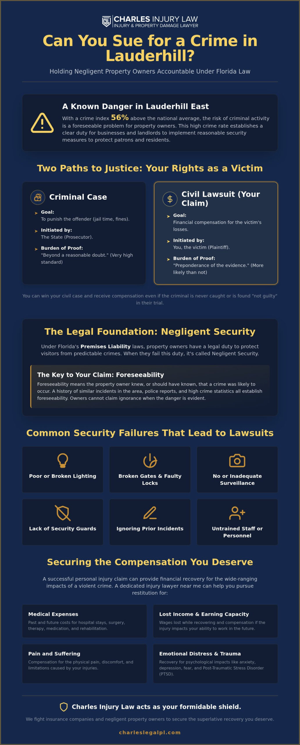 Lauderhill Crime Victims: Can You Sue for Negligent Security?