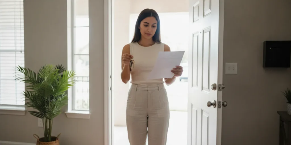 Apartment door and keys representing a Florida rental housing question